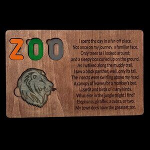 Wood Animal Poem Puzzle